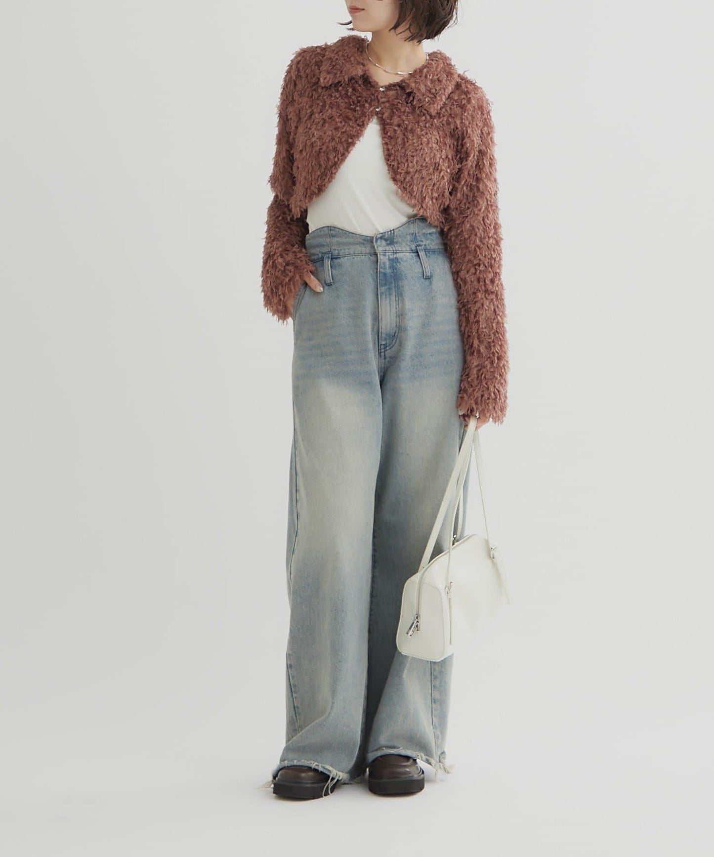 【mystic】帶領羽毛短外套