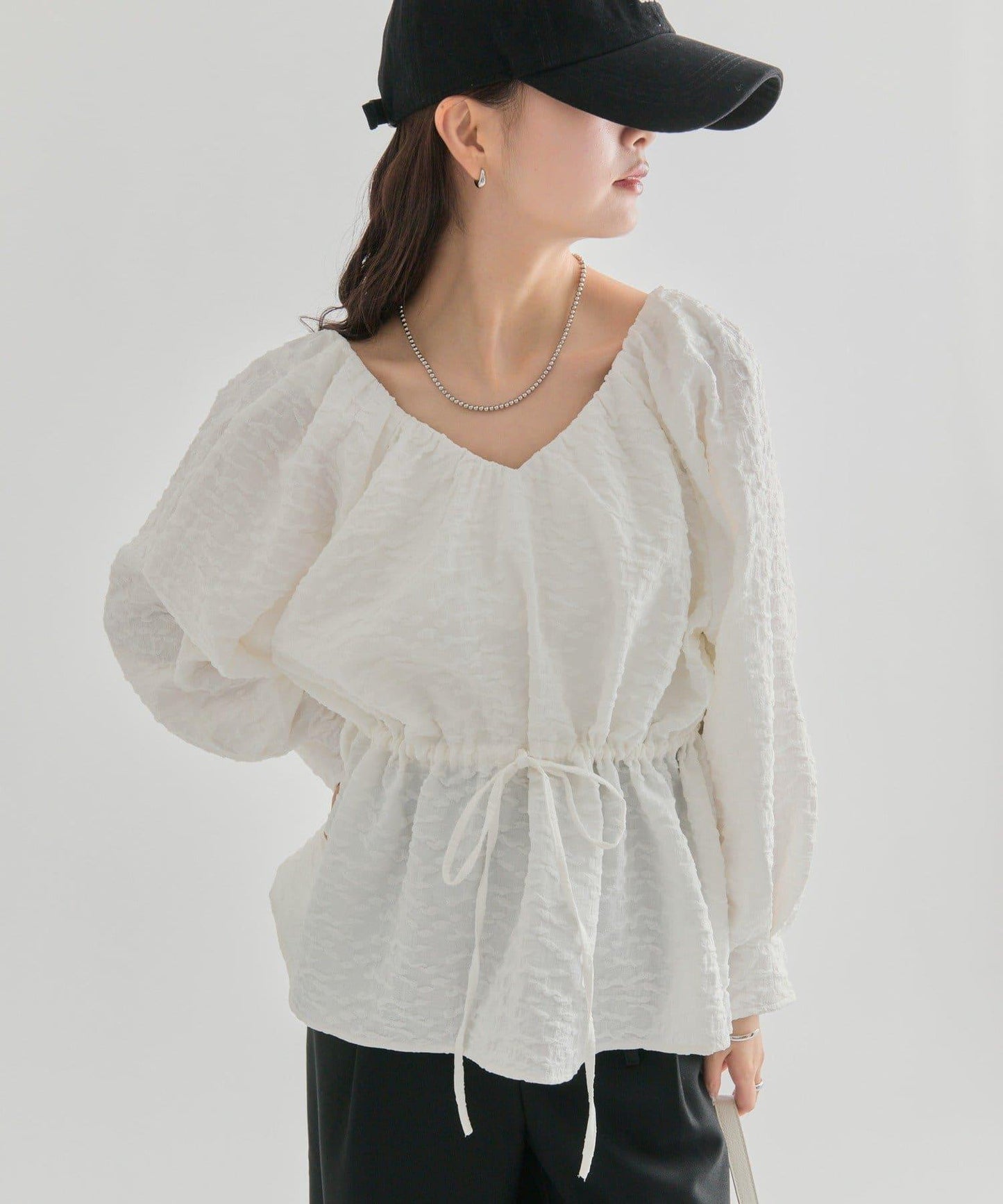 【mystic】壓花長袖襯衫