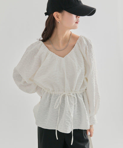 【mystic】壓花長袖襯衫