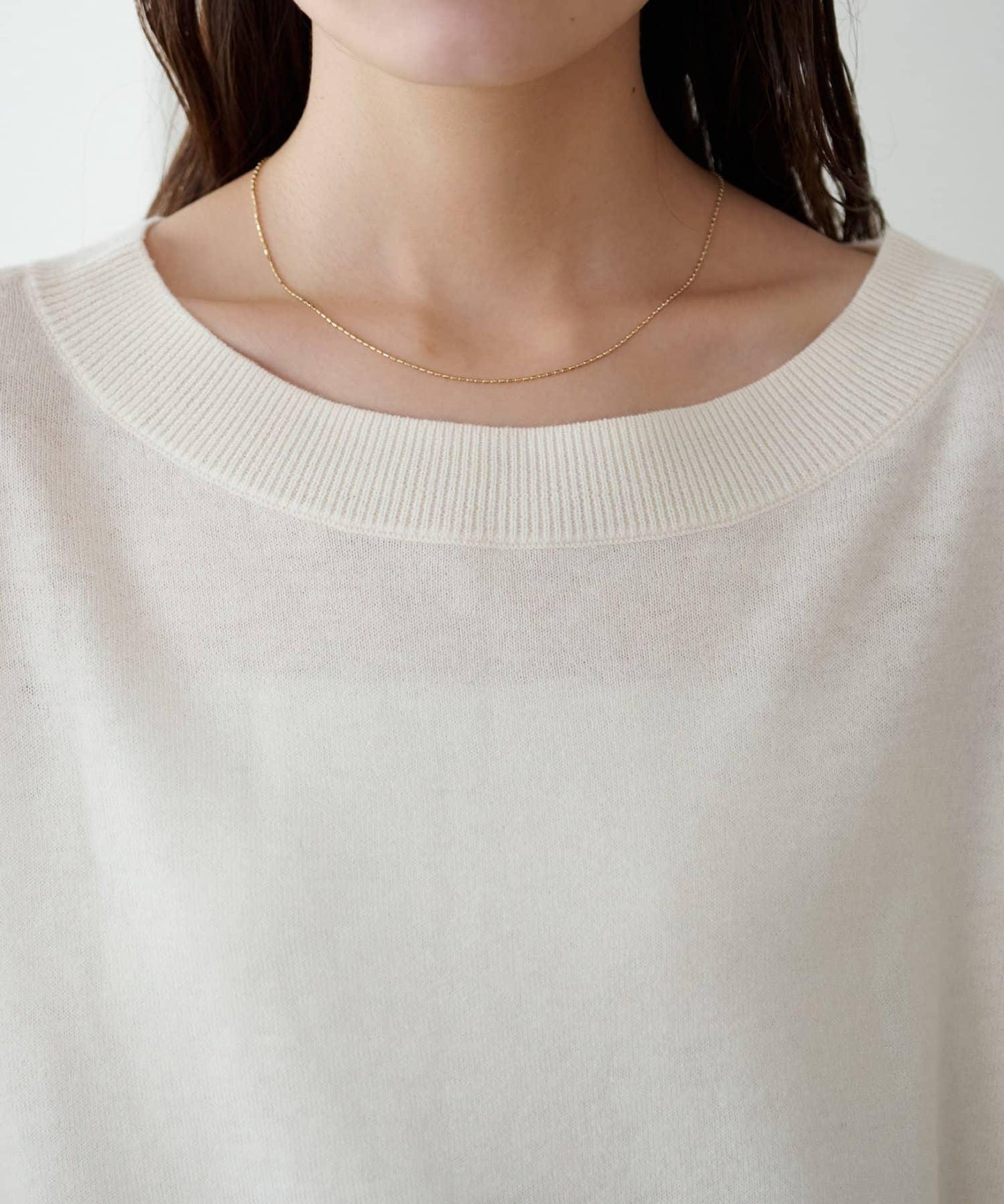 【Discoat】超細羊毛單肩套頭衫