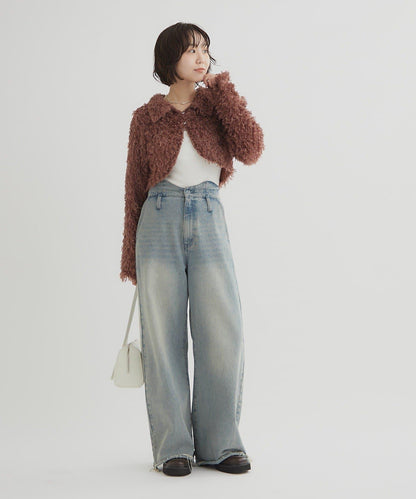 【mystic】帶領羽毛短外套