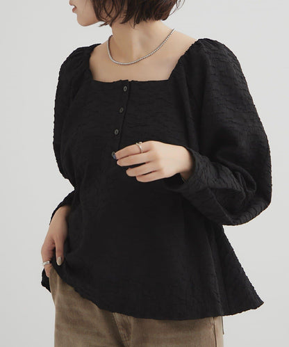 【mystic】壓花長袖襯衫