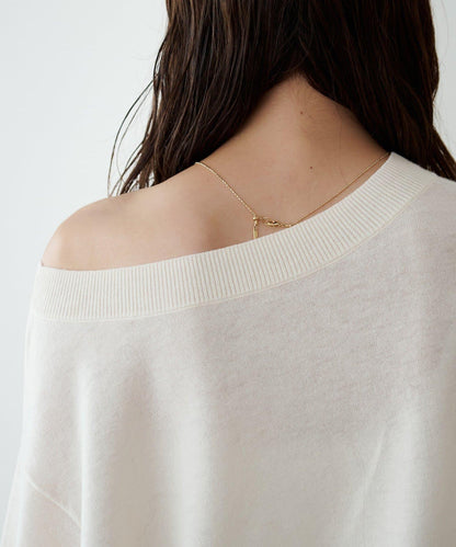 【Discoat】超細羊毛單肩套頭衫