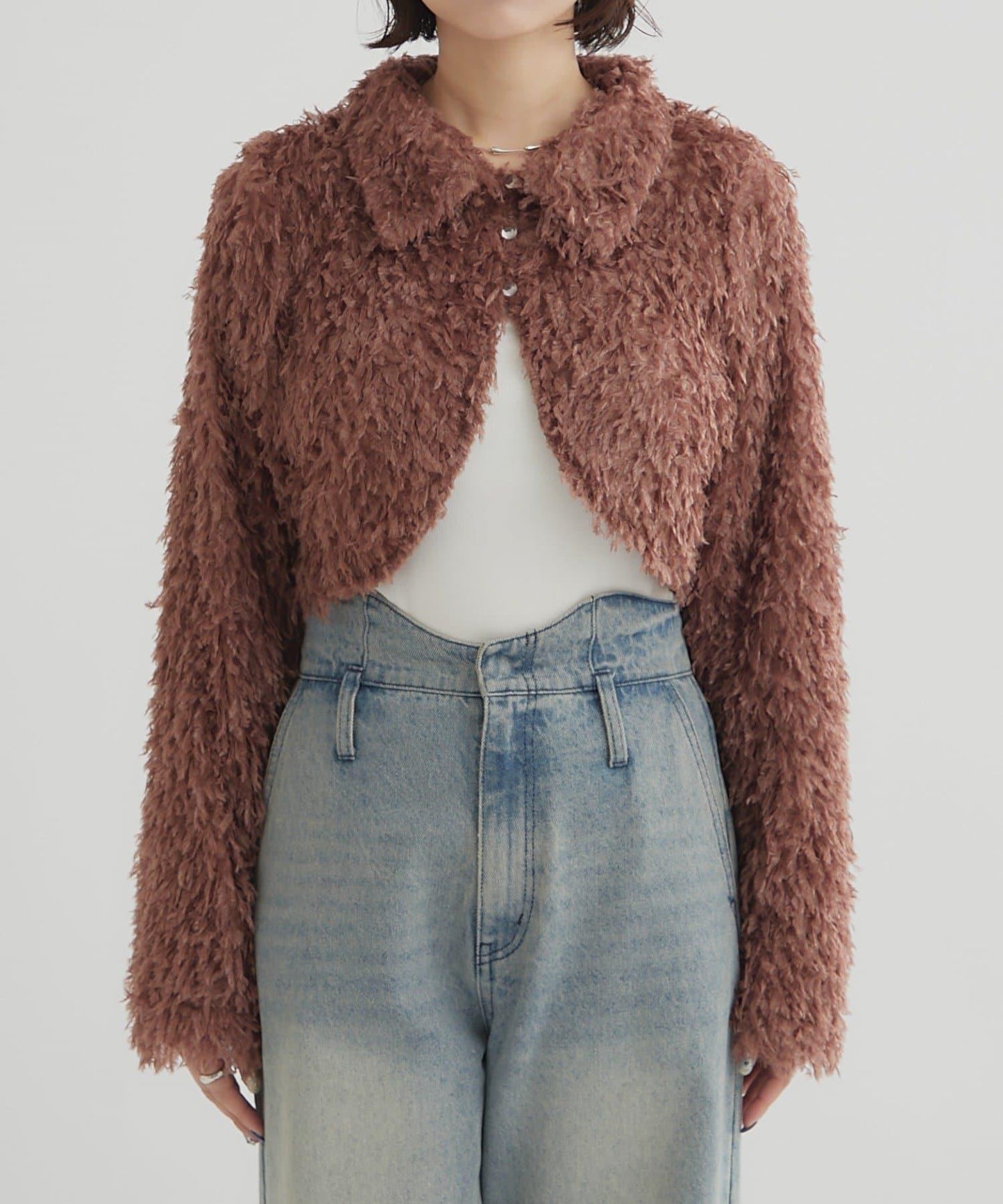 【mystic】帶領羽毛短外套