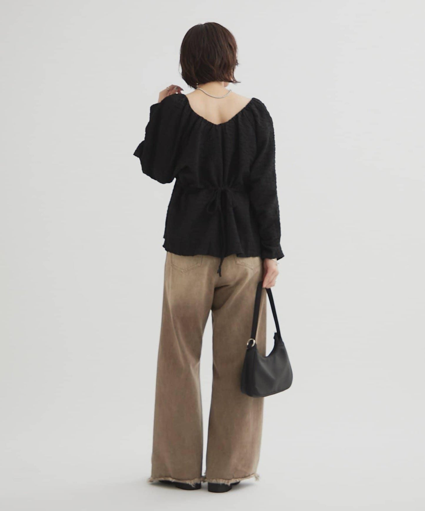 【mystic】壓花長袖襯衫