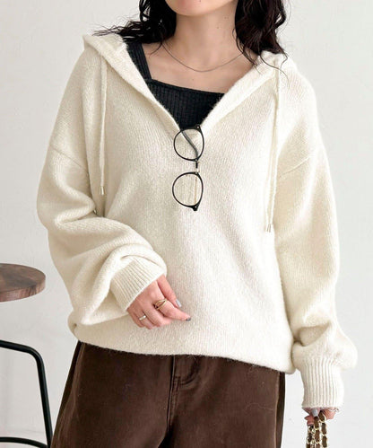 連帽針織套頭衫