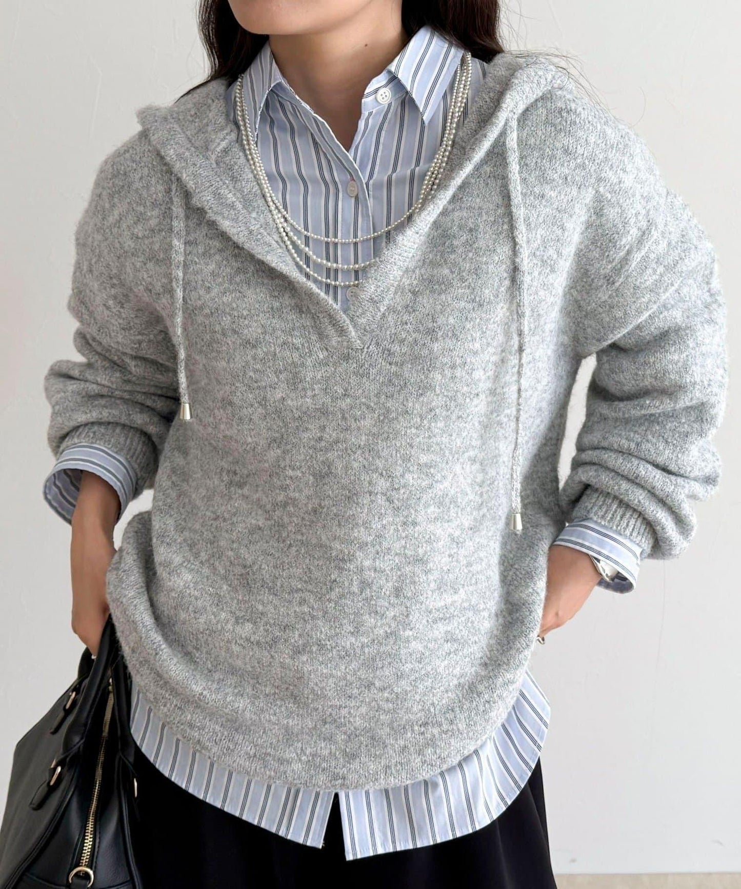 連帽針織套頭衫