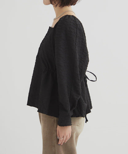 【mystic】壓花長袖襯衫