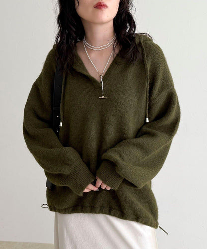 連帽針織套頭衫