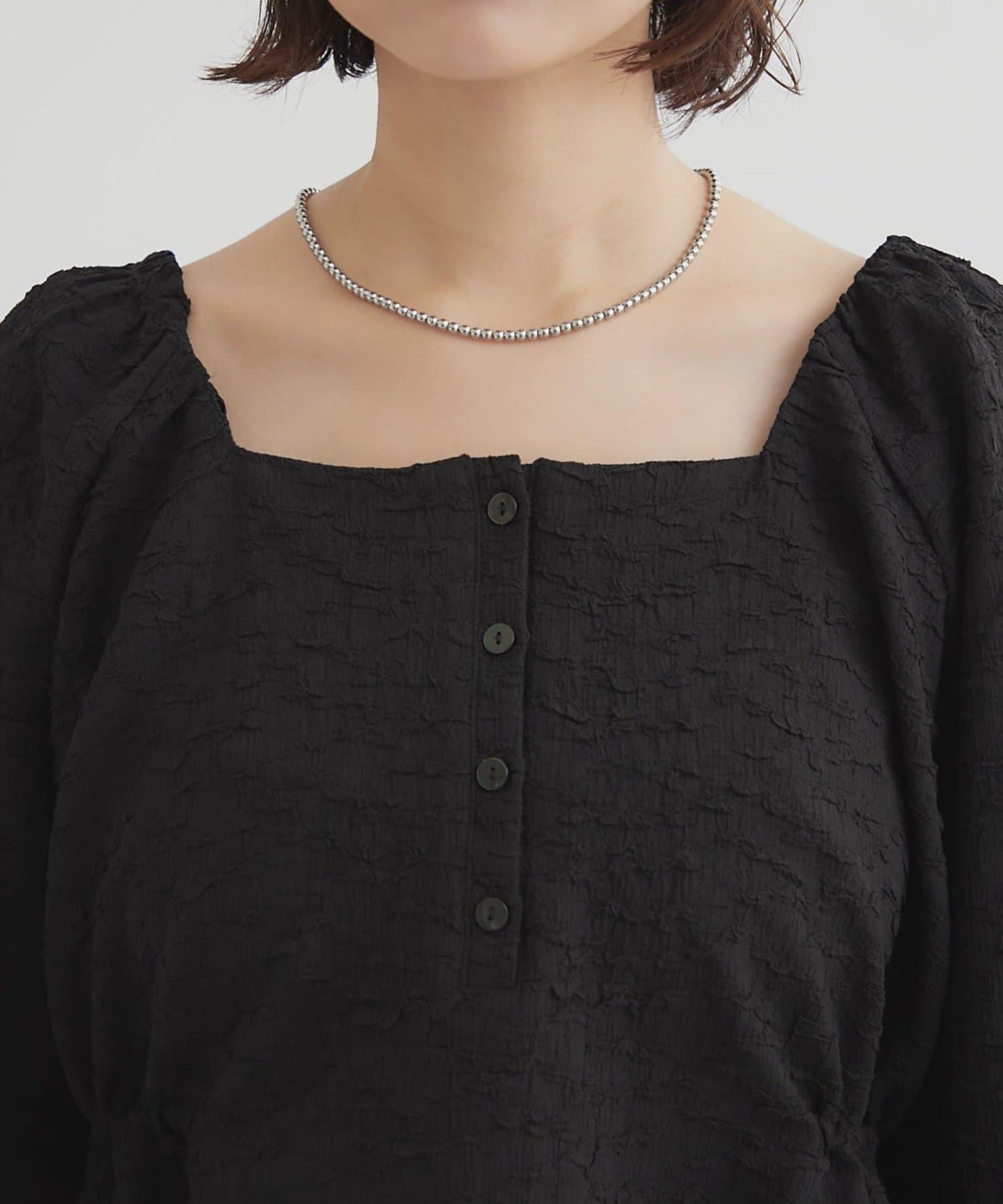 【mystic】壓花長袖襯衫