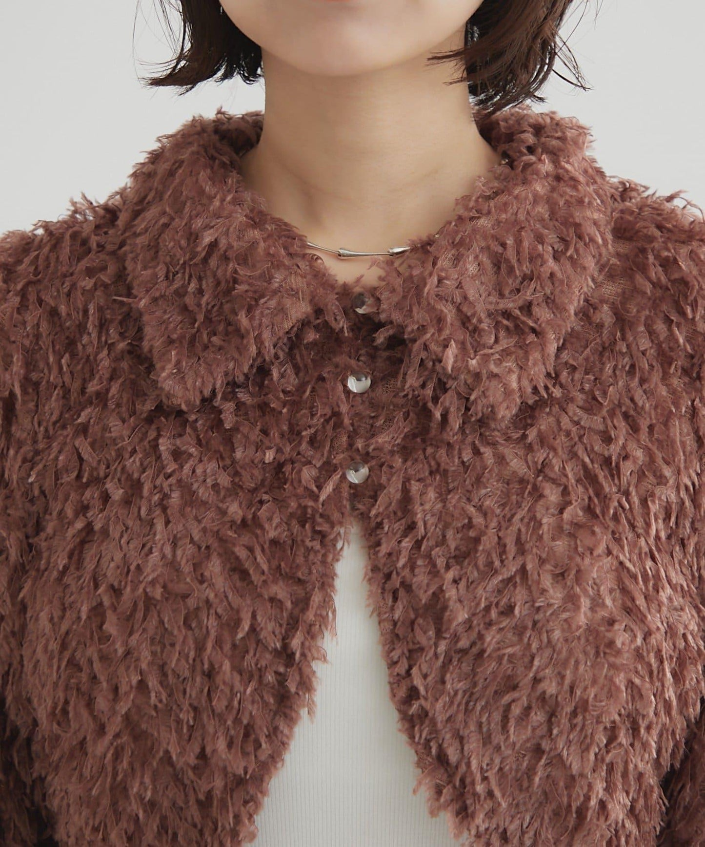 【mystic】帶領羽毛短外套