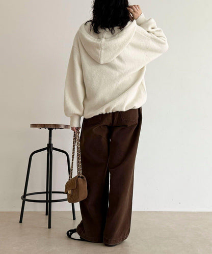 連帽針織套頭衫