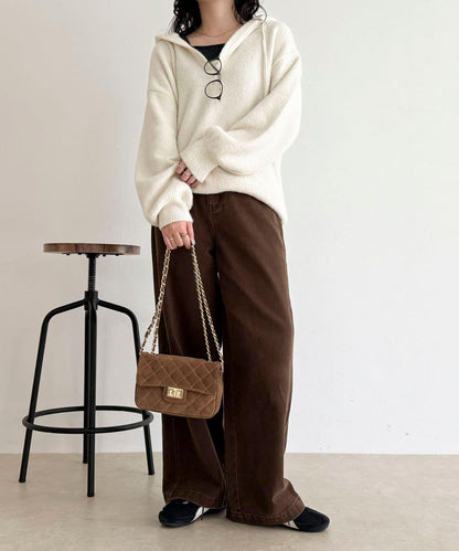 連帽針織套頭衫