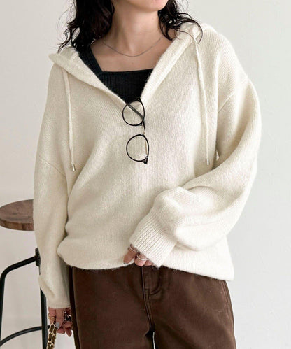 連帽針織套頭衫