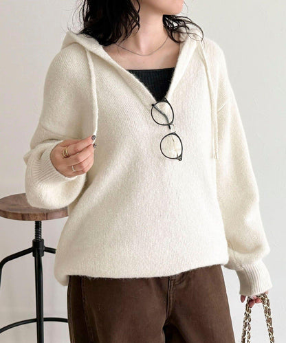 連帽針織套頭衫