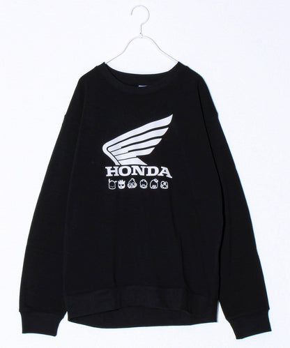 【ホンダ×はぴだんぶい】UNISEX 翼&圓環Cub加絨衛衣