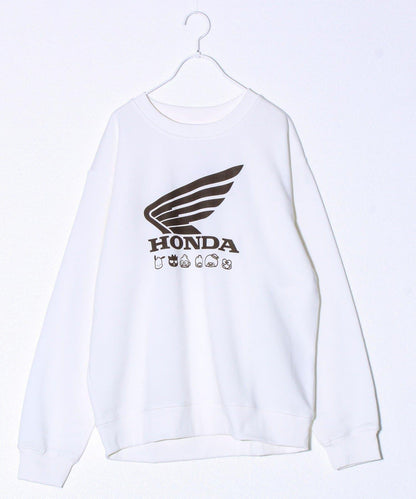 【ホンダ×はぴだんぶい】UNISEX 翼&圓環Cub加絨衛衣