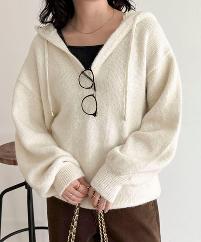 連帽針織套頭衫