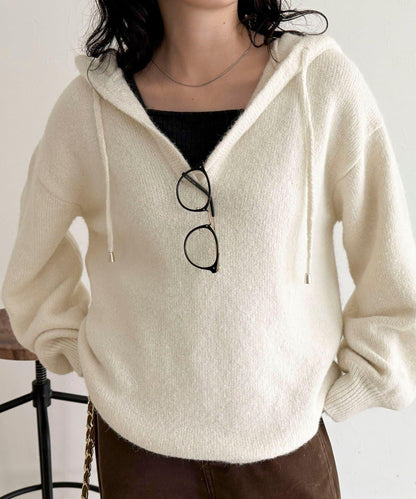 連帽針織套頭衫
