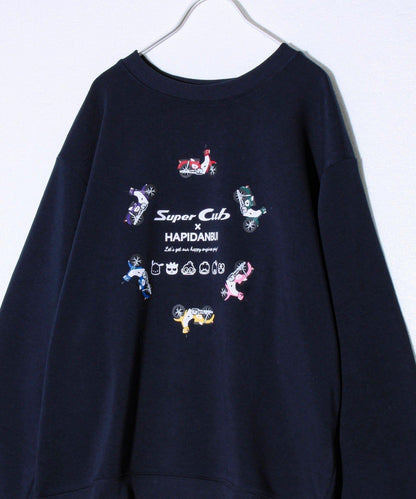 【ホンダ×はぴだんぶい】UNISEX 翼&圓環Cub加絨衛衣