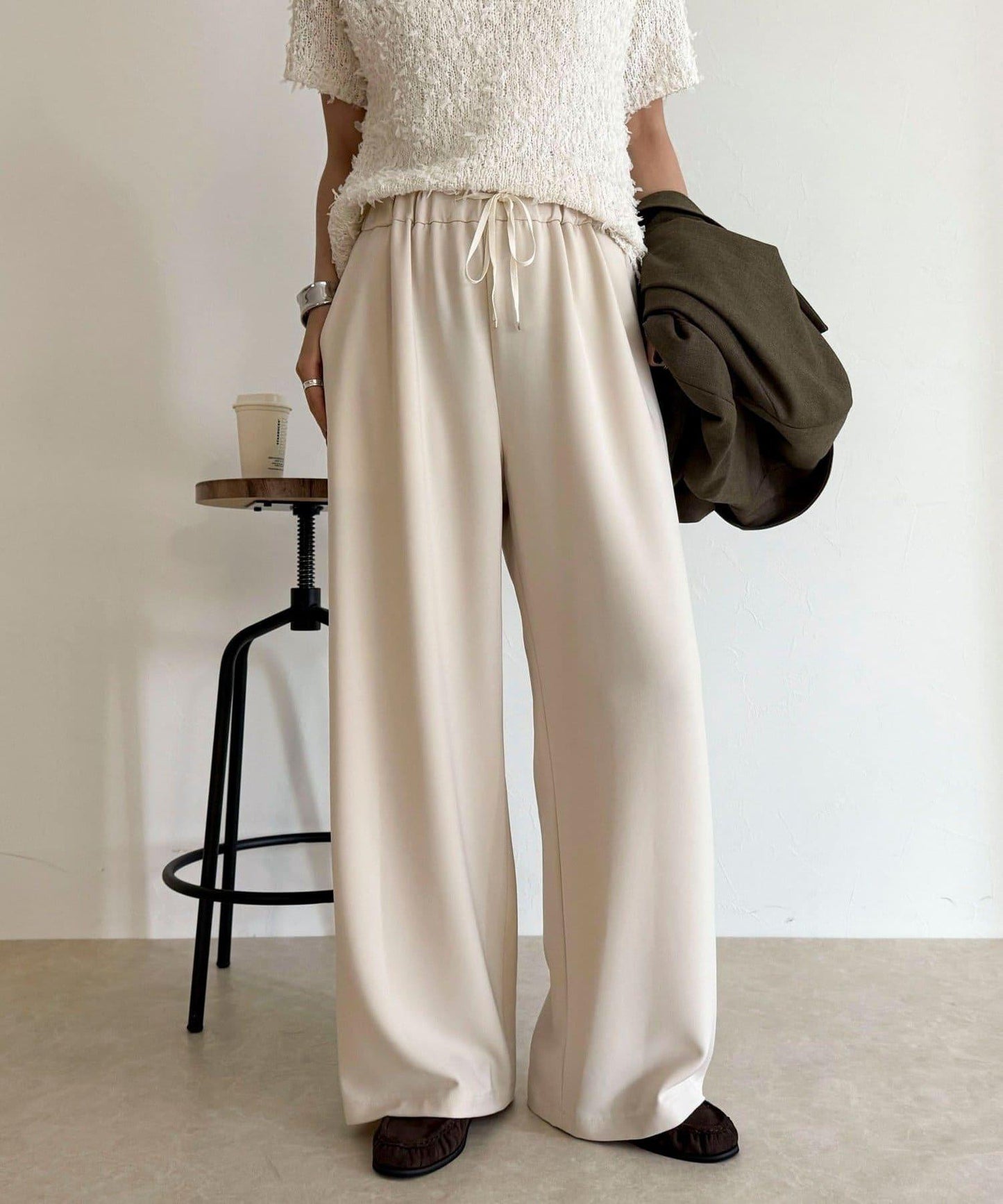 【回購率高！/有高個子尺碼】柔滑保暖直筒休閒褲