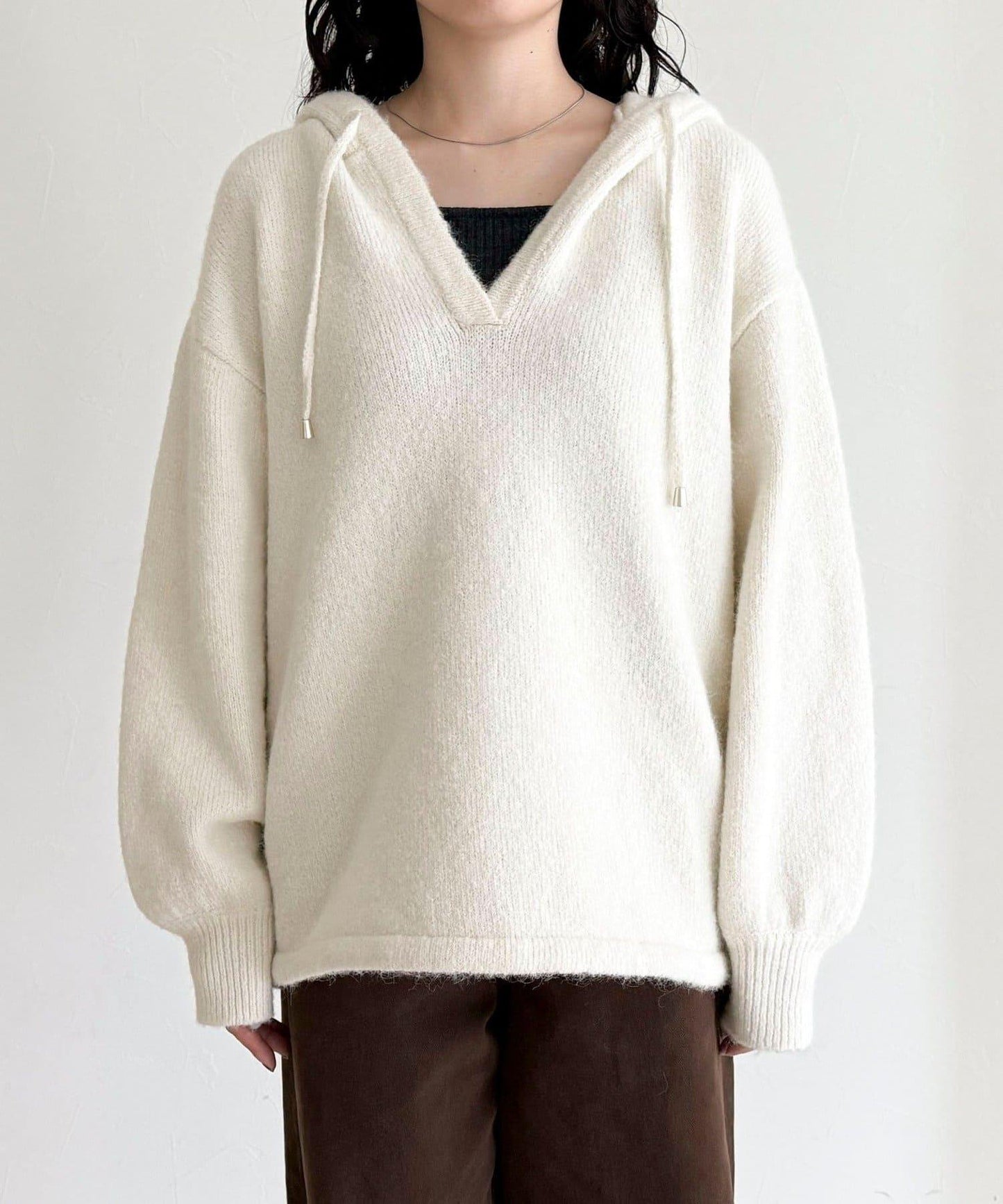 連帽針織套頭衫