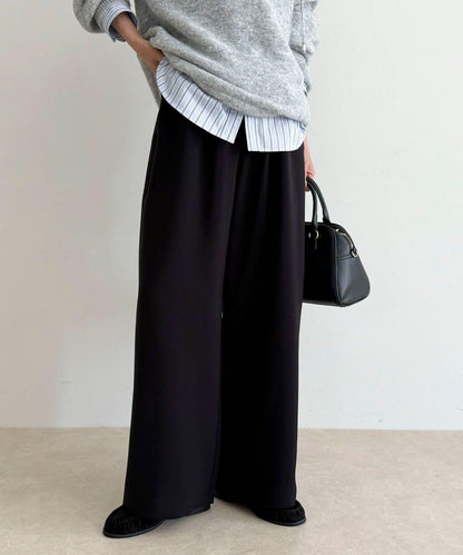 【回購率高！/有高個子尺碼】柔滑保暖直筒休閒褲