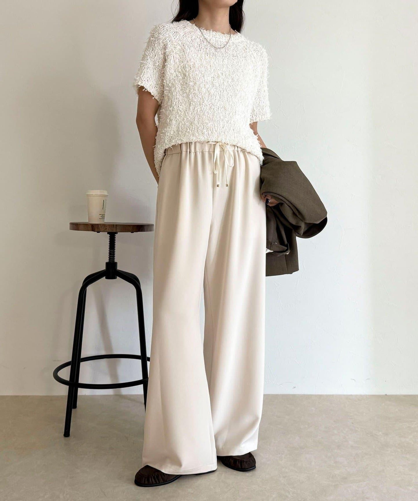 【回購率高！/有高個子尺碼】柔滑保暖直筒休閒褲