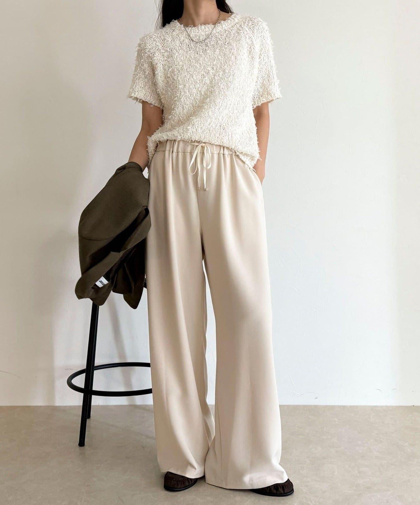 【回購率高！/有高個子尺碼】柔滑保暖直筒休閒褲