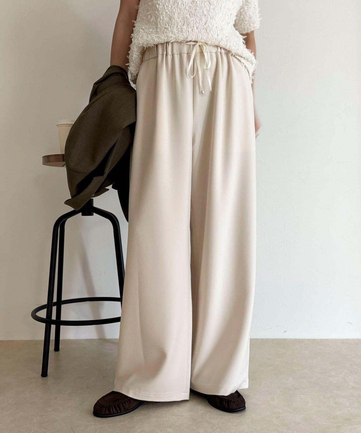 【回購率高！/有高個子尺碼】柔滑保暖直筒休閒褲