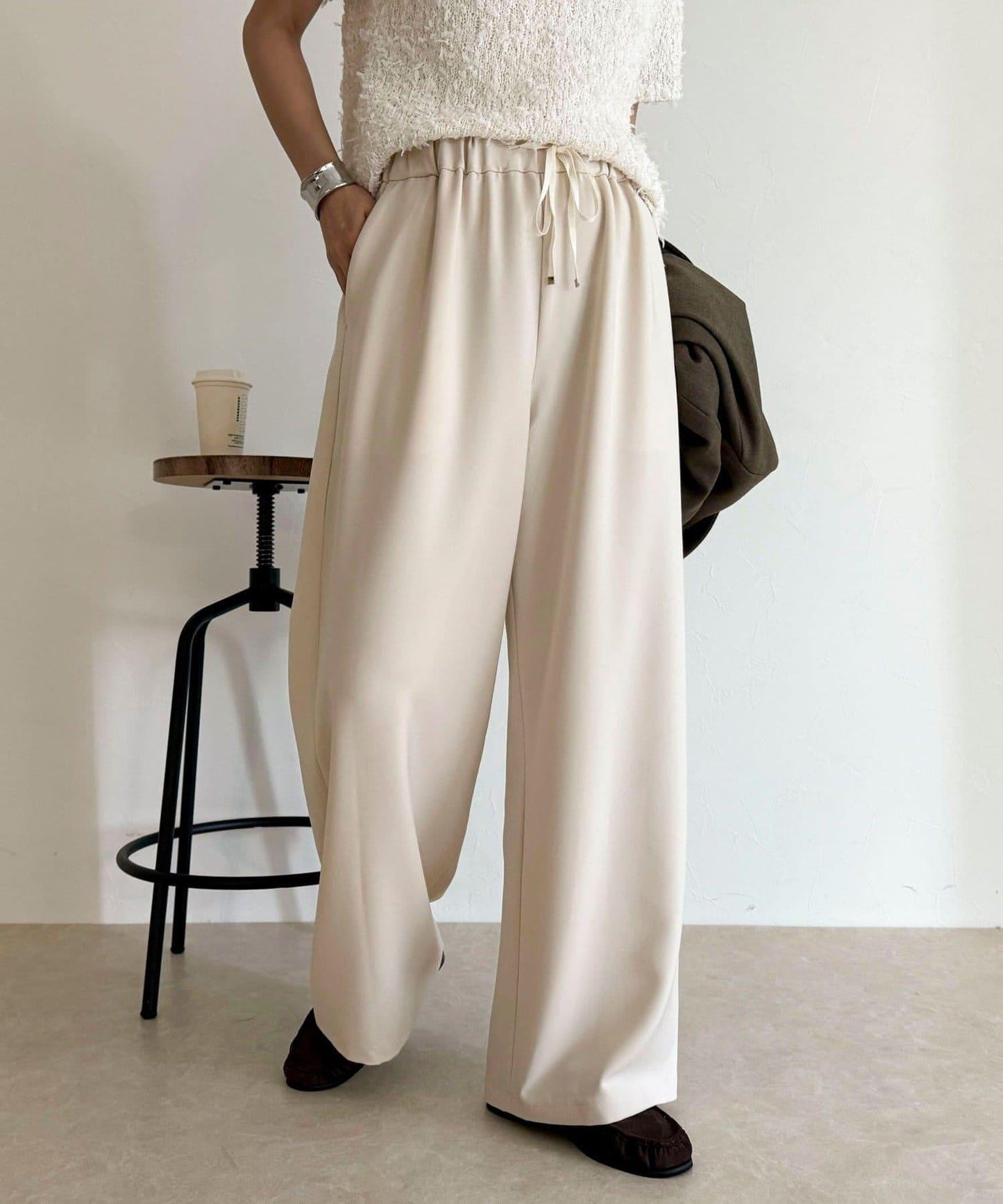 【回購率高！/有高個子尺碼】柔滑保暖直筒休閒褲