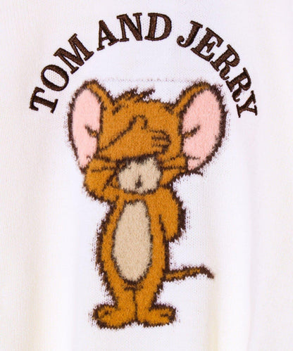 【MICKEY&JERRY】男女同款長絨提花針織衫