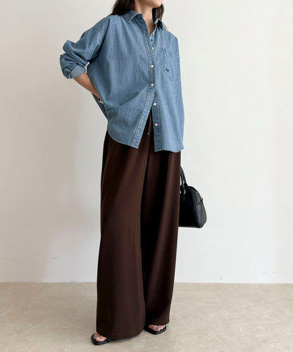 【回購率高！/有高個子尺碼】柔滑保暖直筒休閒褲