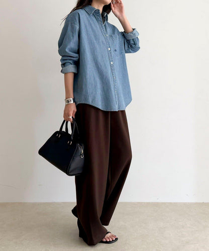 【回購率高！/有高個子尺碼】柔滑保暖直筒休閒褲