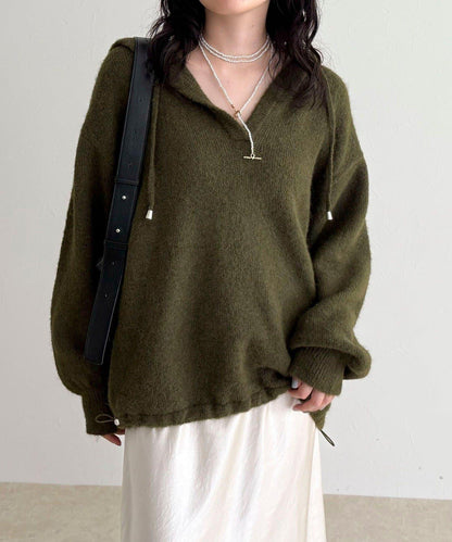 連帽針織套頭衫