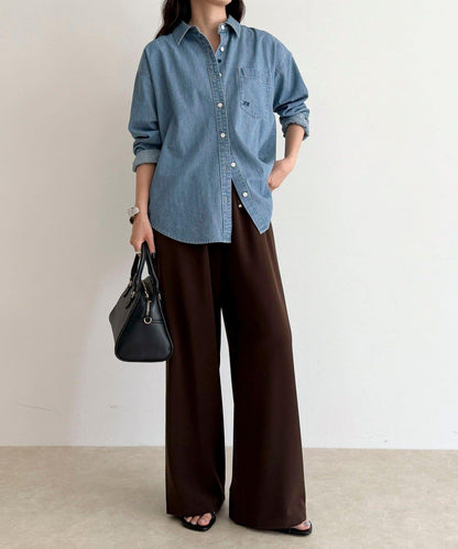 【回購率高！/有高個子尺碼】柔滑保暖直筒休閒褲