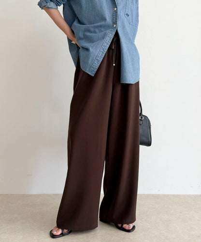 【回購率高！/有高個子尺碼】柔滑保暖直筒休閒褲