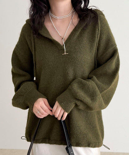 連帽針織套頭衫