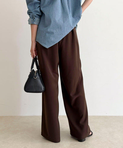 【回購率高！/有高個子尺碼】柔滑保暖直筒休閒褲