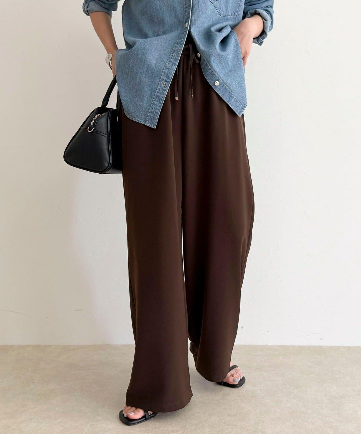 【回購率高！/有高個子尺碼】柔滑保暖直筒休閒褲