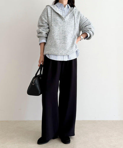 【回購率高！/有高個子尺碼】柔滑保暖直筒休閒褲