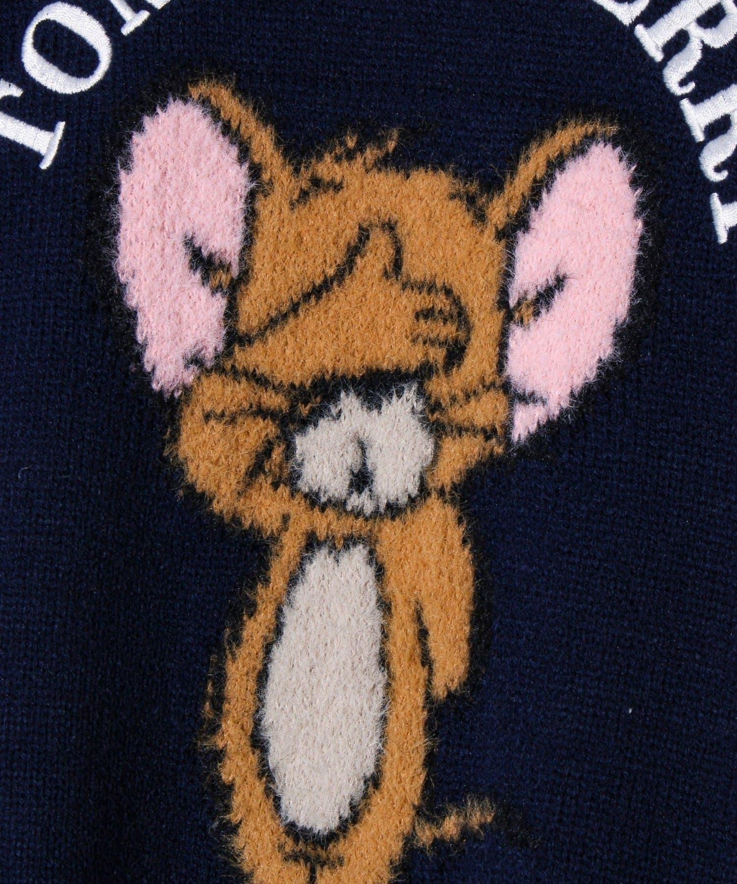 【MICKEY&JERRY】男女同款長絨提花針織衫