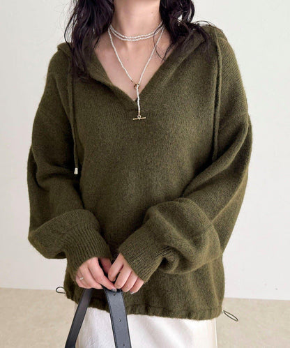 連帽針織套頭衫