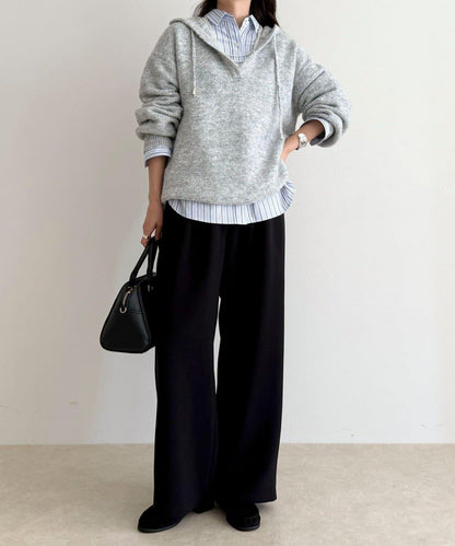 連帽針織套頭衫