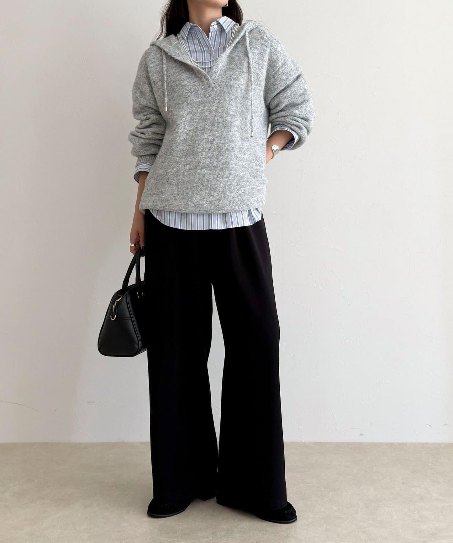 連帽針織套頭衫