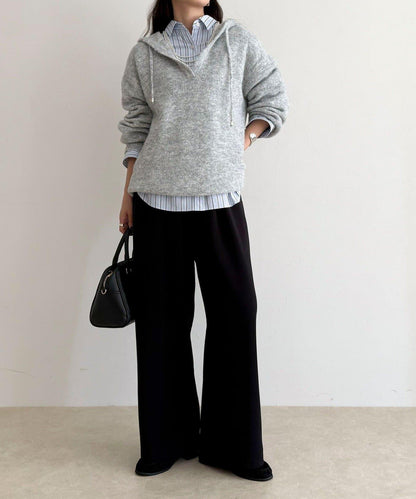 連帽針織套頭衫