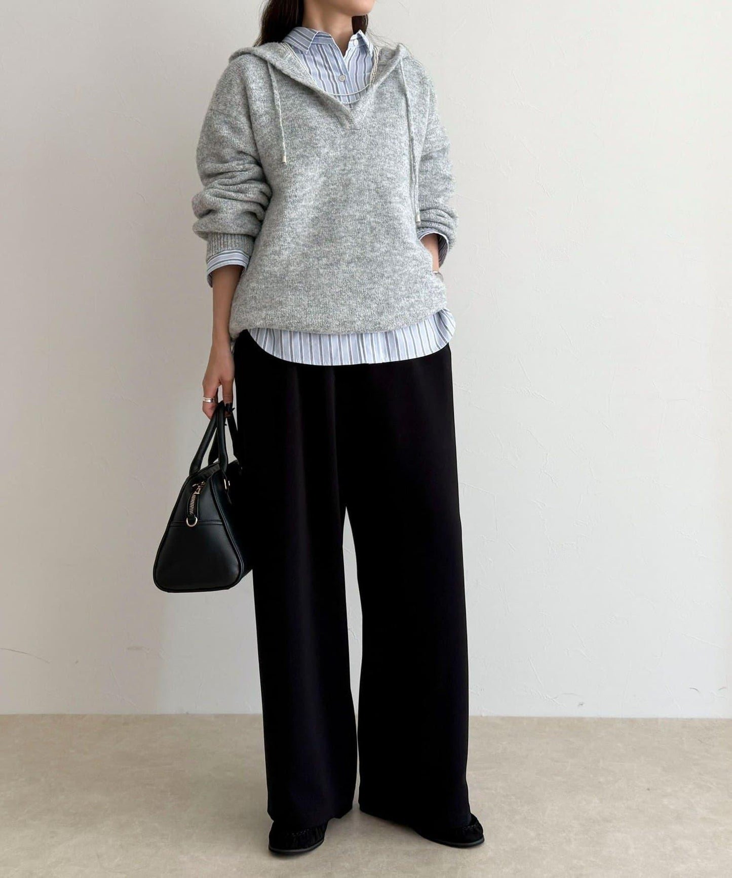 連帽針織套頭衫