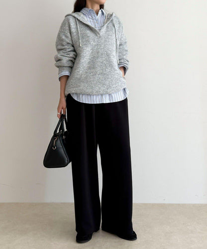 連帽針織套頭衫