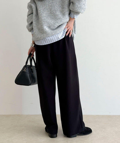 【回購率高！/有高個子尺碼】柔滑保暖直筒休閒褲