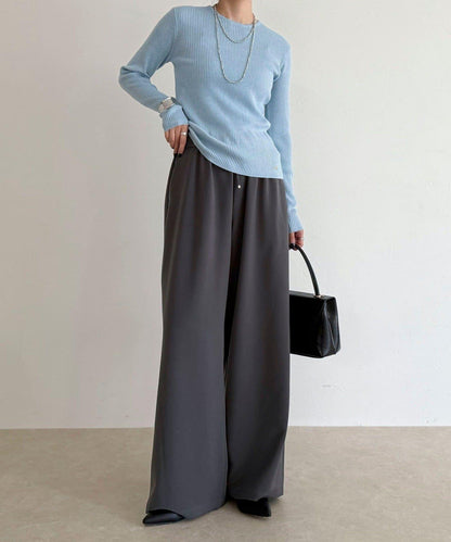 【回購率高！/有高個子尺碼】柔滑保暖直筒休閒褲